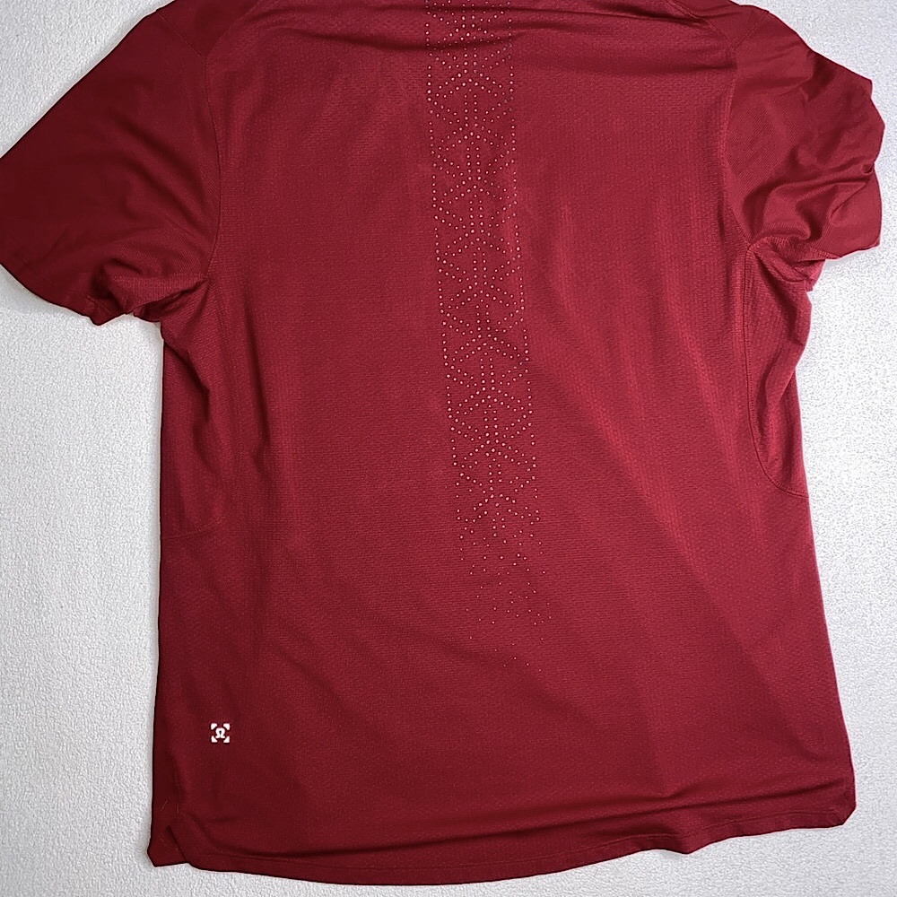 Lululemon Men’s Runway Short Sleeve Athletic T-Shirt Size (L) Large -Caliente - Picture 5 of 14